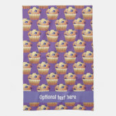 Batch van Blueberry Flavor Muffins met eigen tekst Theedoek (Verticaal)