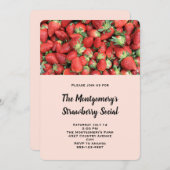 Batch van de aardbeien van de Rode Juicy-aardbeien Kaart (Voorkant / Achterkant)