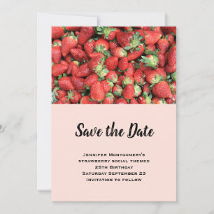 Batch van de aardbeien van de Rode Juicy Save The Date