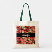 Batch van de aardbeien van de Rode Juicy Tote Bag (Achterkant)