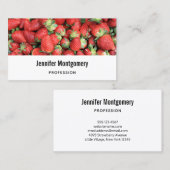 Batch van de aardbeien van de Rode Juicy Visitekaartje (Voorkant / Achterkant)