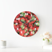 Batch van rode Juicy aardbeien Fotografie Grote Klok (Huis)