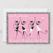 batchelorette cat kitten - uitnodigingen (Voorkant)