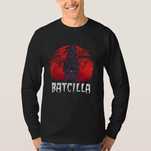 Batcilla Bat Blood Suction Halloween Scary Virus T-shirt (Voorkant)
