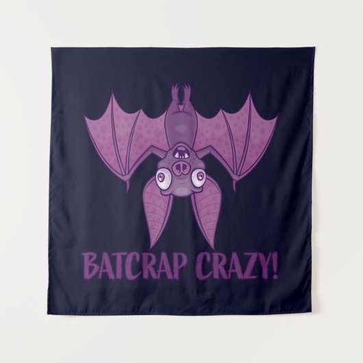 Batcrap Crazy Wacky Cartoon Bat Wandkleed (Voorkant)