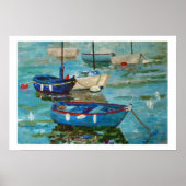 Bateaux de pêche au port poster (Voorkant)