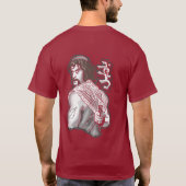 "BATEL ABU-ANTAR" tweeslachtig maroon T-shirt (Achterkant)