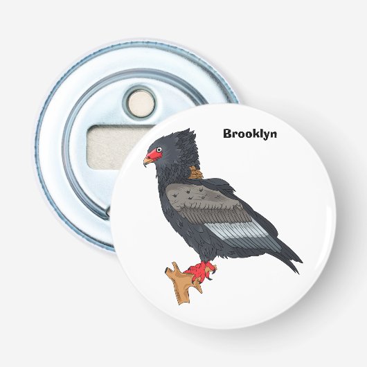 Bateleur Eagle afbeelding Button Flesopener (Voorkant)