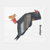 Bateleur Eagle afbeelding Fleece Deken (Voorkant (Horizontaal))