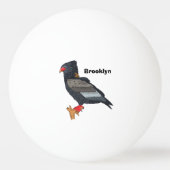 Bateleur Eagle afbeelding Pingpongbal (Achterkant)