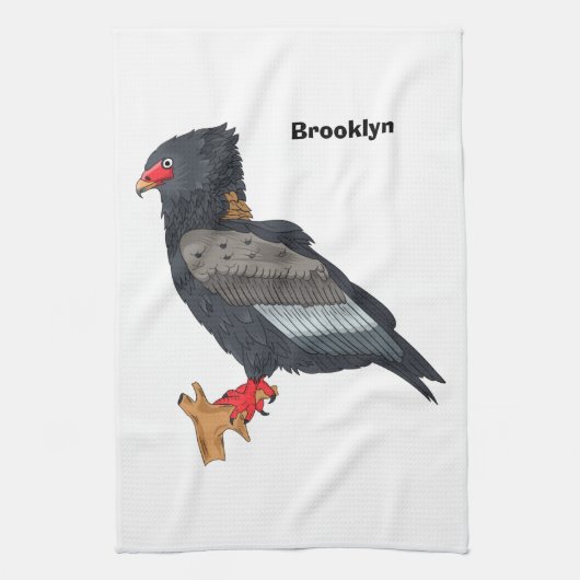 Bateleur Eagle afbeelding Theedoek (Verticaal)