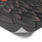 Bateleur Eagle African Bird Portrait Paper Collage Poster (Hoek)