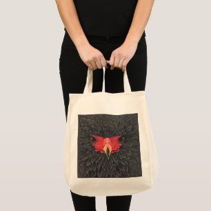 Bateleur Eagle African Bird Portrait Paper Collage Tote Bag