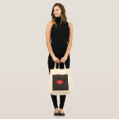 Bateleur Eagle African Bird Portrait Paper Collage Tote Bag (Voorkant (model))