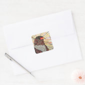 Bateleur Eagle Vierkante Sticker (Envelop)
