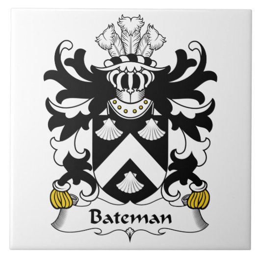Bateman Family Crest Tegeltje (Voorkant)
