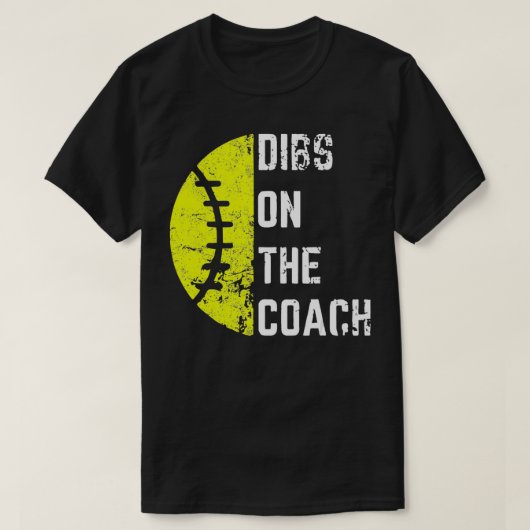 Baten op de coach Funny Softball Wife - Baseball C T-shirt (Design voorkant)