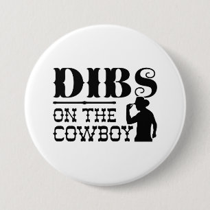 Baten op de cowboy ronde button 7,6 cm