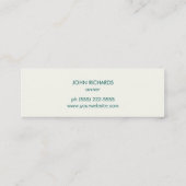 Baten van groenten mini visitekaartje (Achterkant)