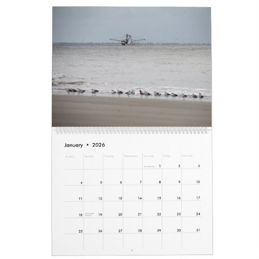 Baten, vogels en honden op Hilton Head Island Kalender (Jan 2026)