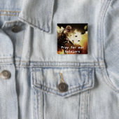 Baten voor onze soldaten vierkante button 5,1 cm (In situ)