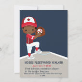 Bater Up Birthday Invitation Kaart (Achterkant)