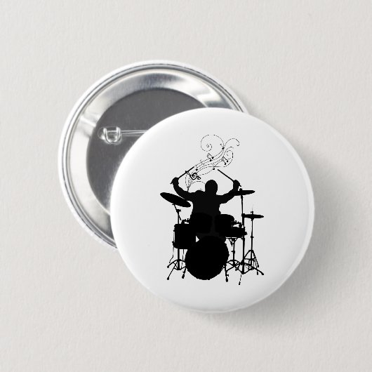 Bateria Silueta con Notas Ronde Button 5,7 Cm (Voorkant /achterkant)