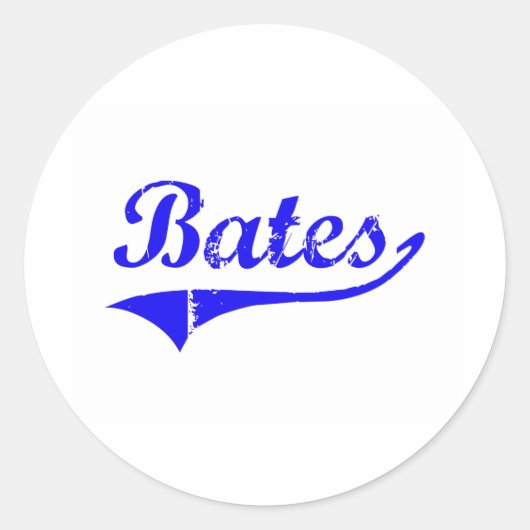 Bates Achternaam Klassieke stijl Ronde Sticker (Voorkant)