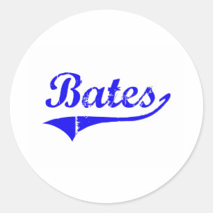 Bates Achternaam Klassieke stijl Ronde Sticker