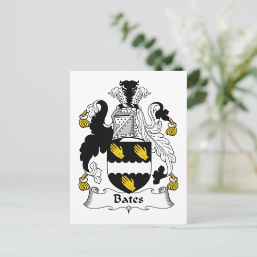 Bates Family Crest Briefkaart (Staand voorkant)