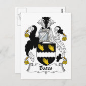 Bates Family Crest Briefkaart (Voorkant / Achterkant)