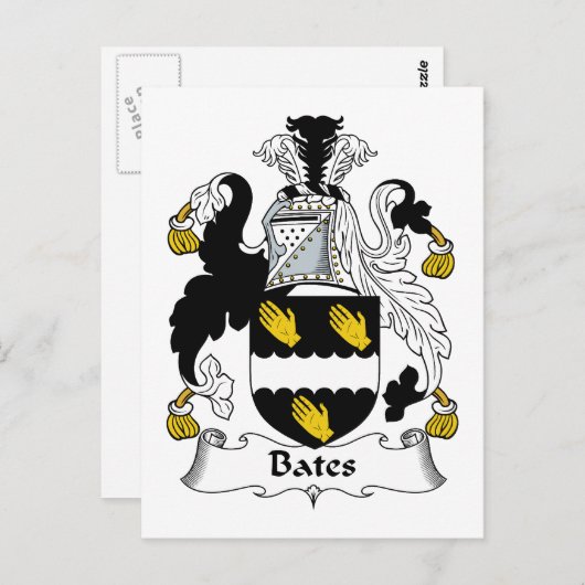 Bates Family Crest Briefkaart (Voorkant / Achterkant)