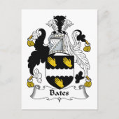Bates Family Crest Briefkaart (Voorkant)