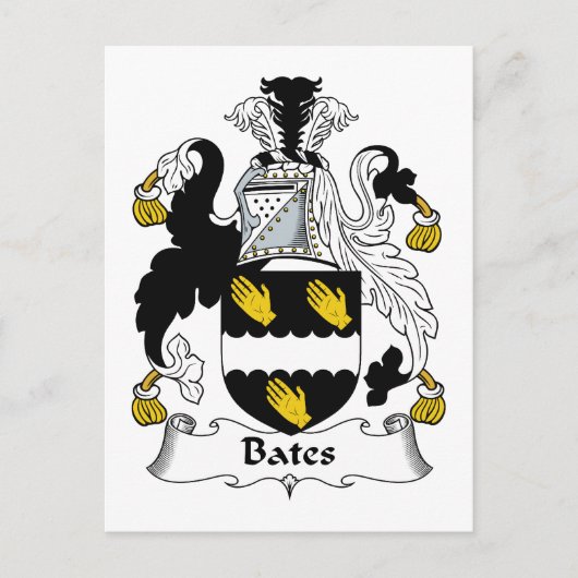 Bates Family Crest Briefkaart (Voorkant)