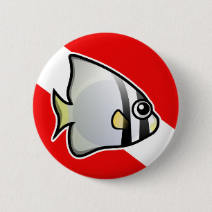 Batfish Dive Vlag Ronde Button 5,7 Cm