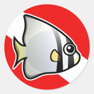 Batfish Dive Vlag Ronde Sticker