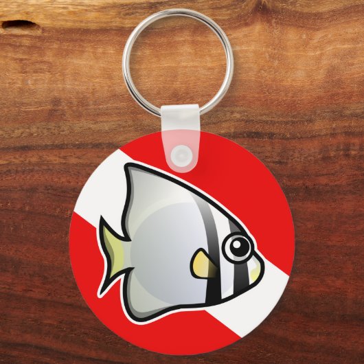 Batfish Dive Vlag Sleutelhanger (Voorkant)