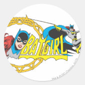 Batgirl display ronde sticker (Voorkant)