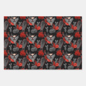 BATGIRL HALLOWEEN COFFINS VAN ZWARTE GRIJS INPAKPAPIER VEL (Voorkant 2)