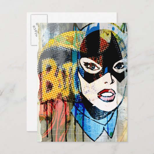 Batgirl Head Briefkaart (Voorkant / Achterkant)