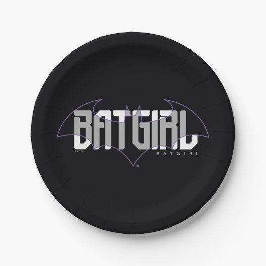 Batgirl Hi-Tech Naam Graphic Papieren Bordje (Voorkant)
