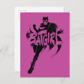 Batgirl Ink Brush Naam Briefkaart (Voorkant / Achterkant)