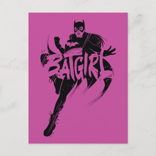 Batgirl Ink Brush Naam Briefkaart (Voorkant)