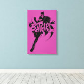 Batgirl Ink Brush Naam Canvas Afdruk (Insitu (Houten vloer))