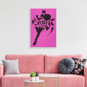 Batgirl Ink Brush Naam Canvas Afdruk (Insitu (Woonkamer))