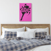 Batgirl Ink Brush Naam Canvas Afdruk (Insitu (Slaapkamer))