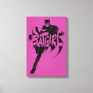 Batgirl Ink Brush Naam Canvas Afdruk