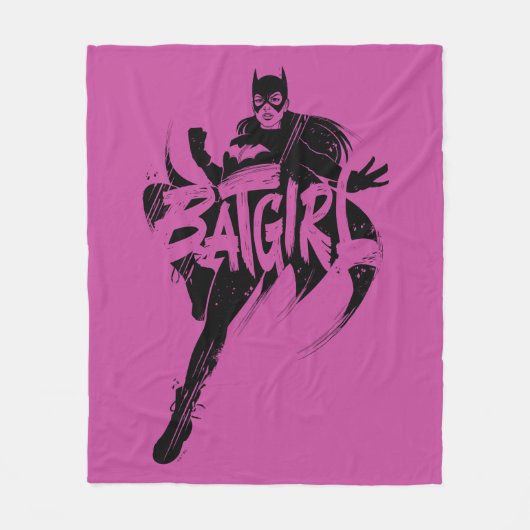 Batgirl Ink Brush Naam Fleece Deken (Voorkant)