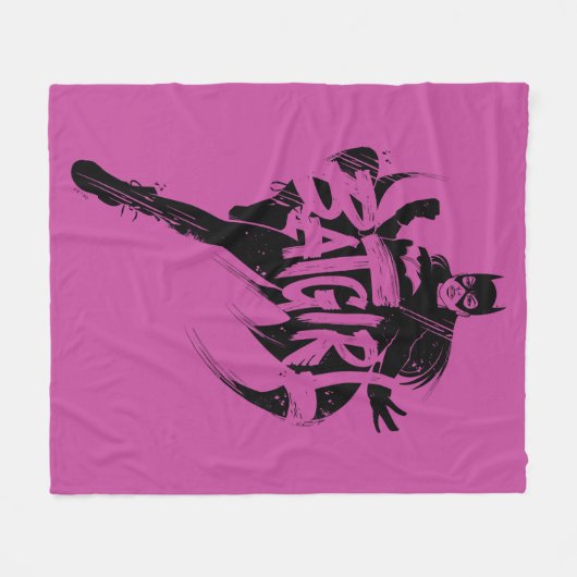 Batgirl Ink Brush Naam Fleece Deken (Voorkant (Horizontaal))