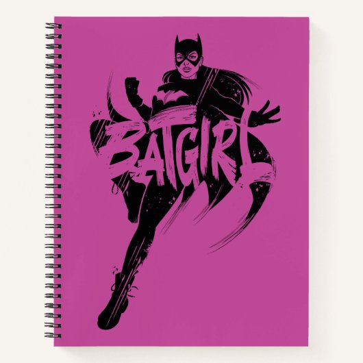 Batgirl Ink Brush Naam Notitieboek (Voorkant)
